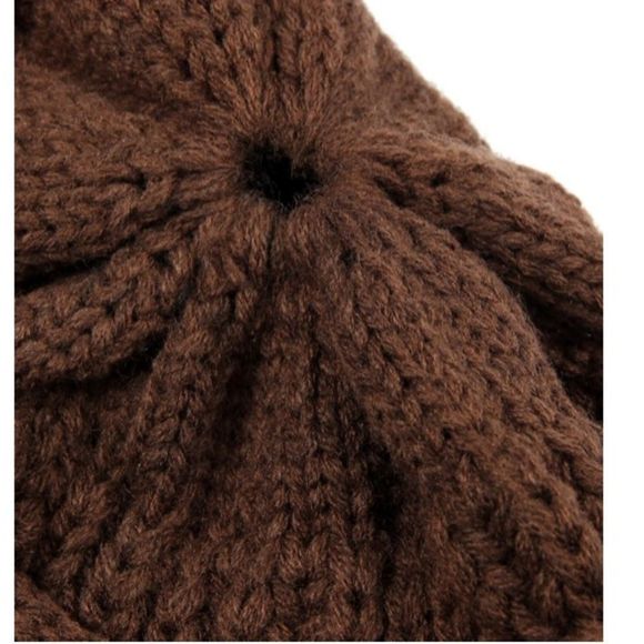 Riah Fashion Beanie Brown With Leopard Print Knit NWT One Size Warm Cozy - Picture 4 of 4